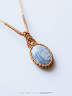 Tubular Kyanite Macrame Necklace