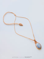 Tubular Kyanite Macrame Necklace
