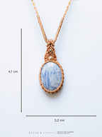 Tubular Kyanite Macrame Necklace