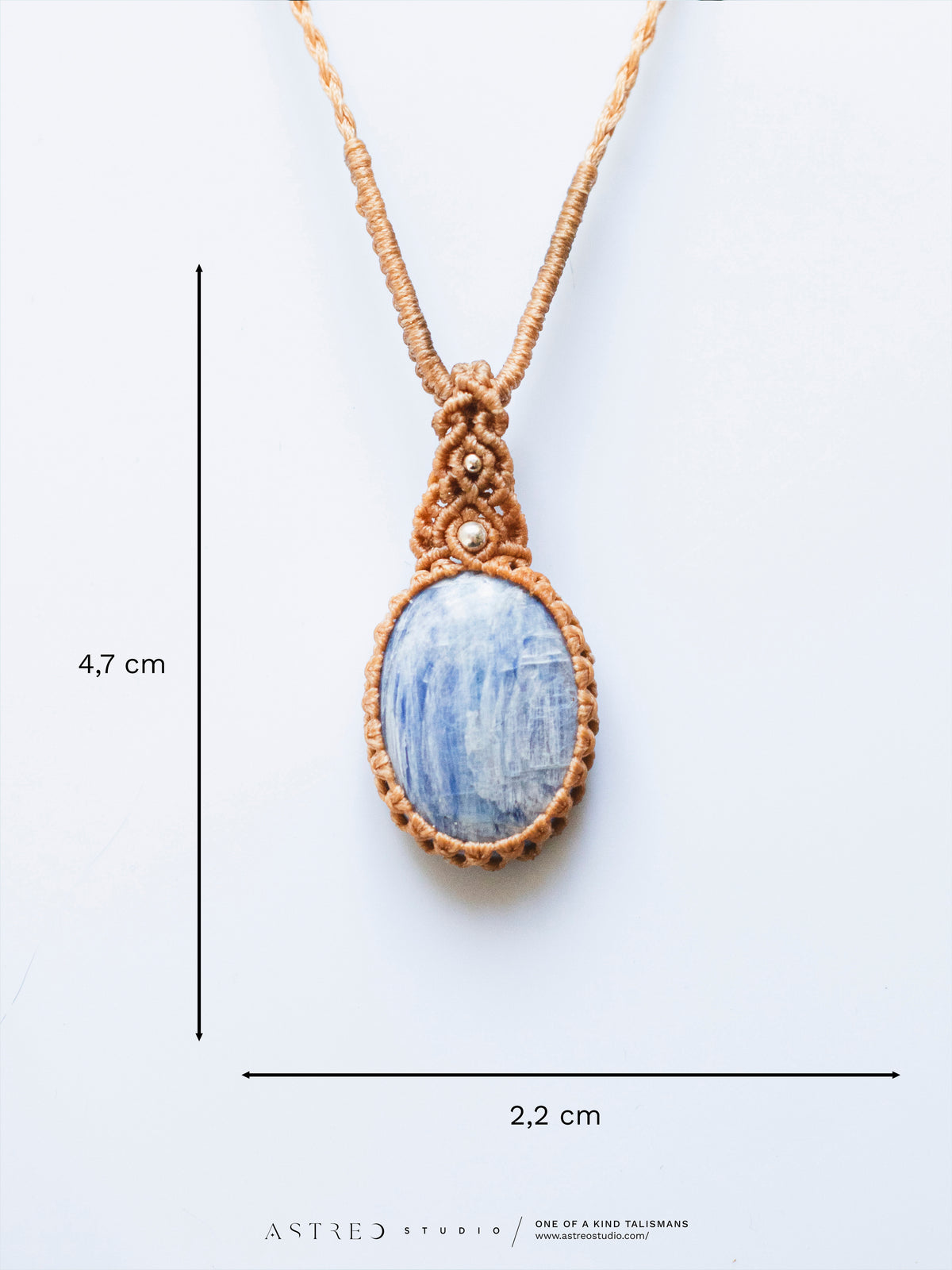 Tubular Kyanite Macrame Necklace