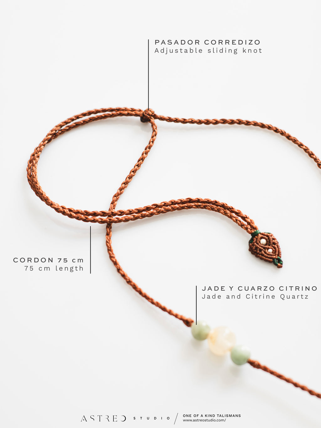 Macrame Celadonite and White Jade Necklace 