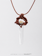 Macrame Necklace Master Quartz I: Lemurian Wand