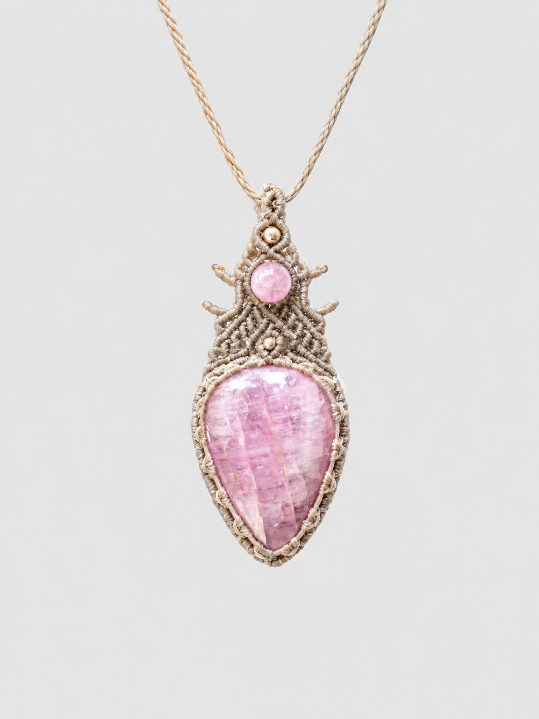 Labradorite Macrame Necklace 