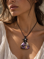 Labradorite Macrame Necklace 