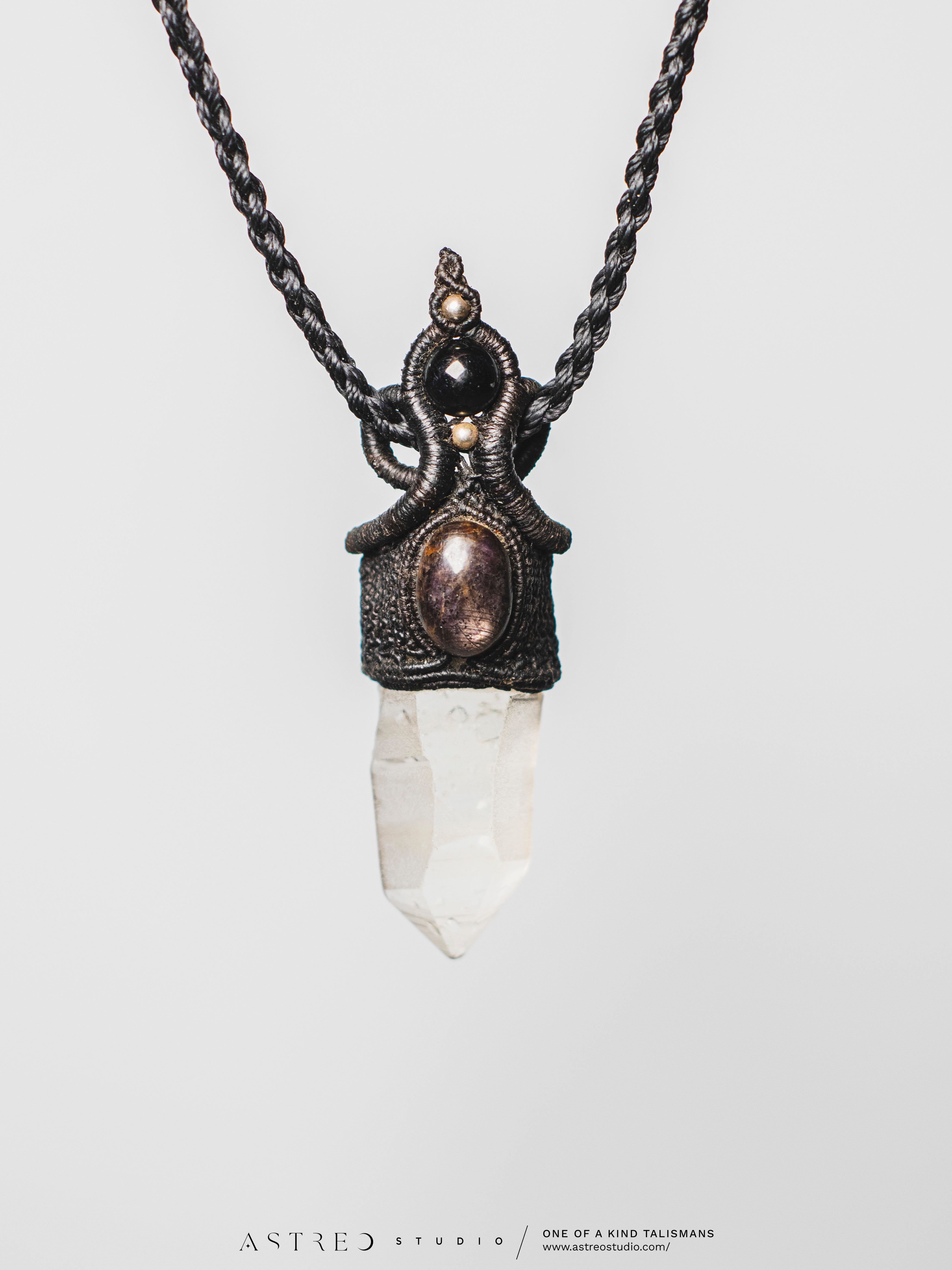 Smoky Quartz Macrame Necklace