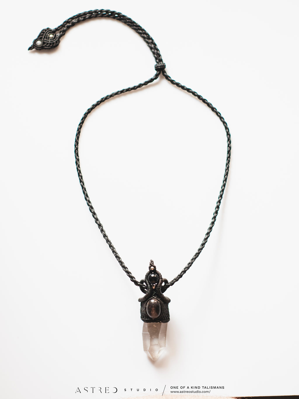 Smoky Quartz Macrame Necklace