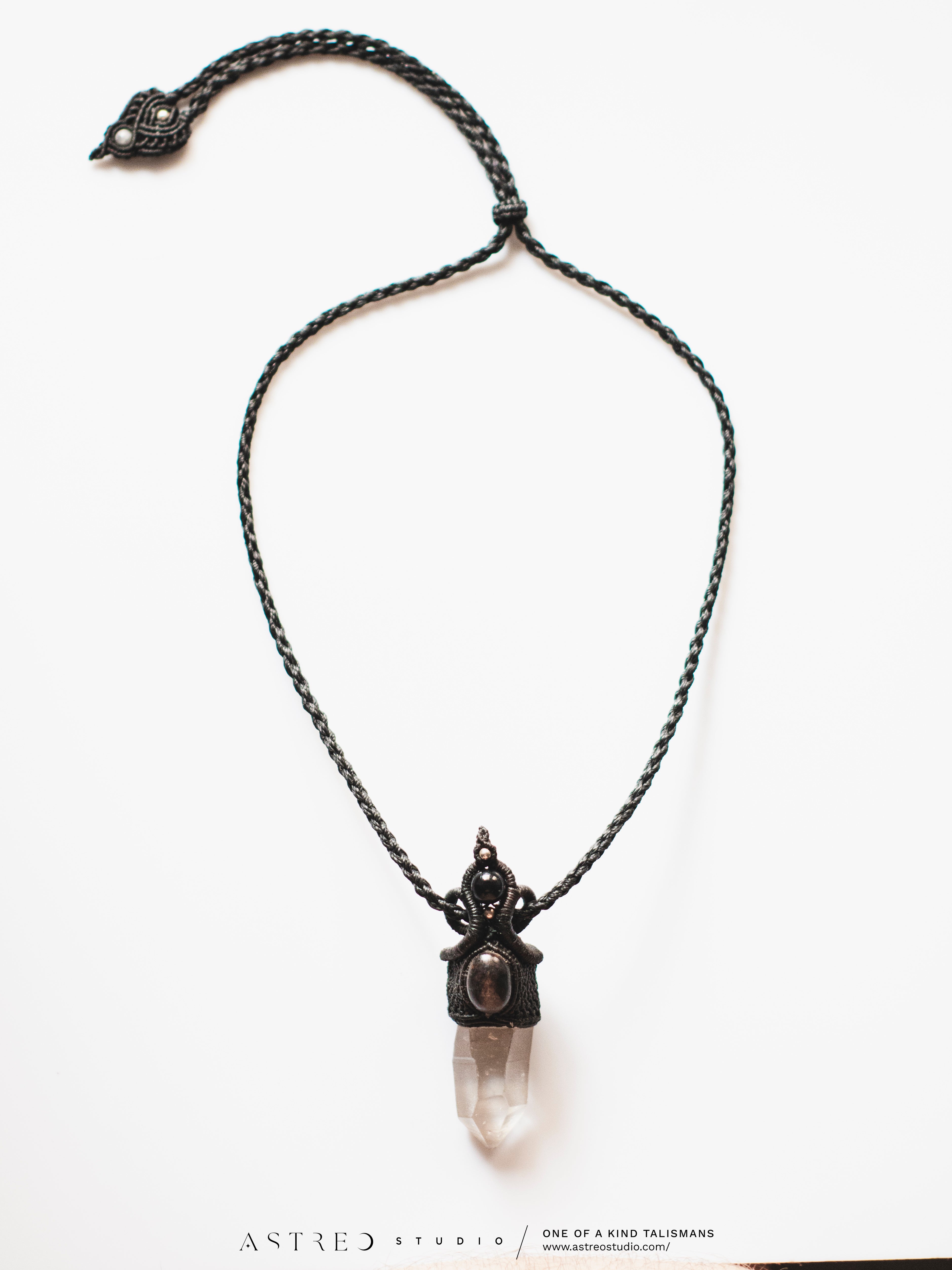 Smoky Quartz Macrame Necklace