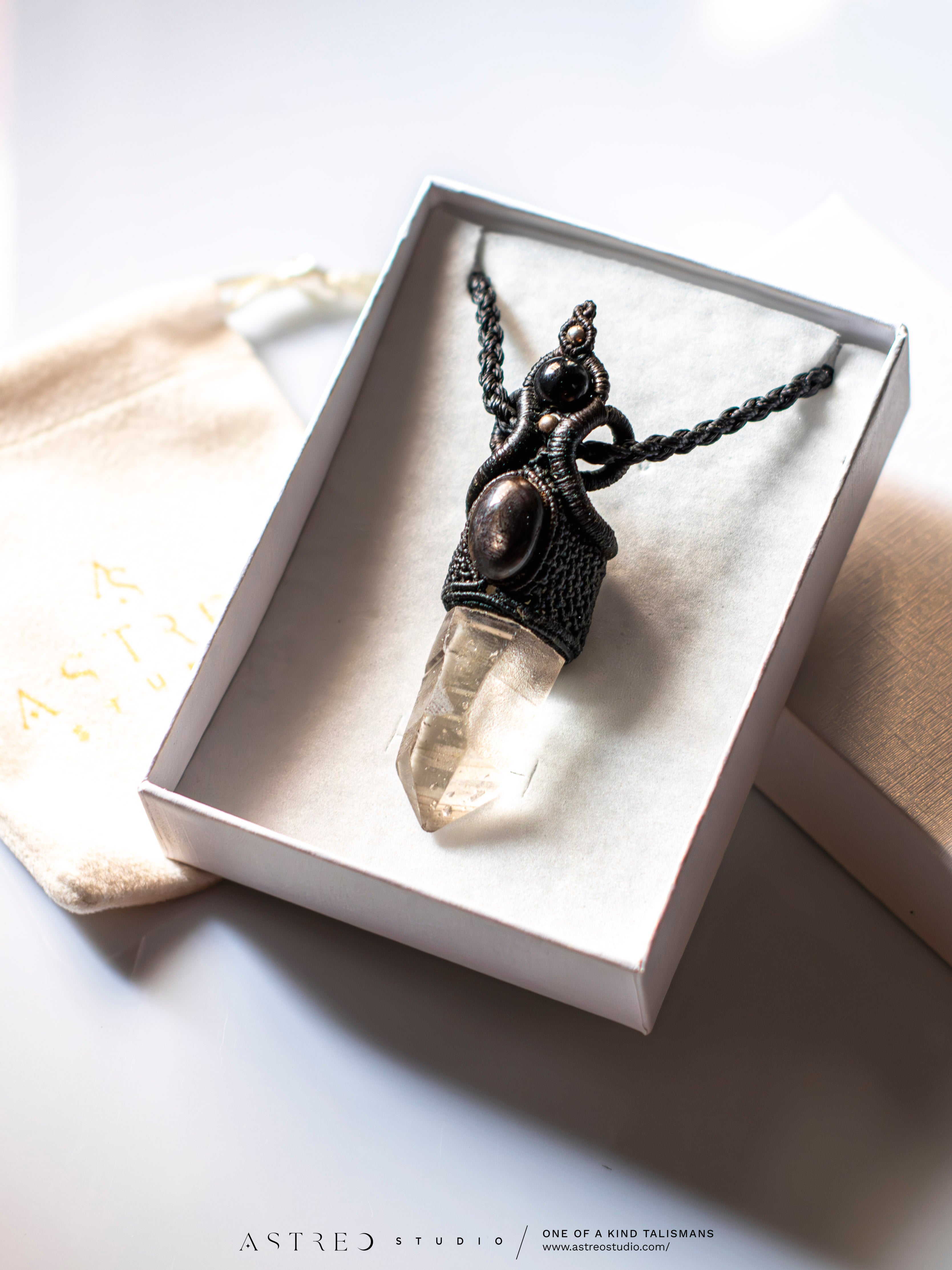 Smoky Quartz Macrame Necklace