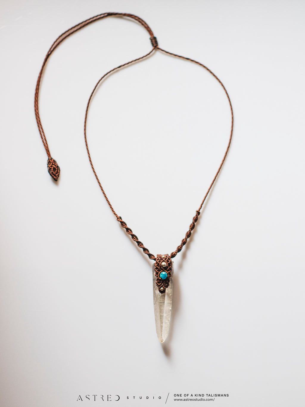 Smoky Quartz Macrame Necklace