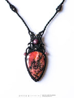 Collar Macrame Rodonita