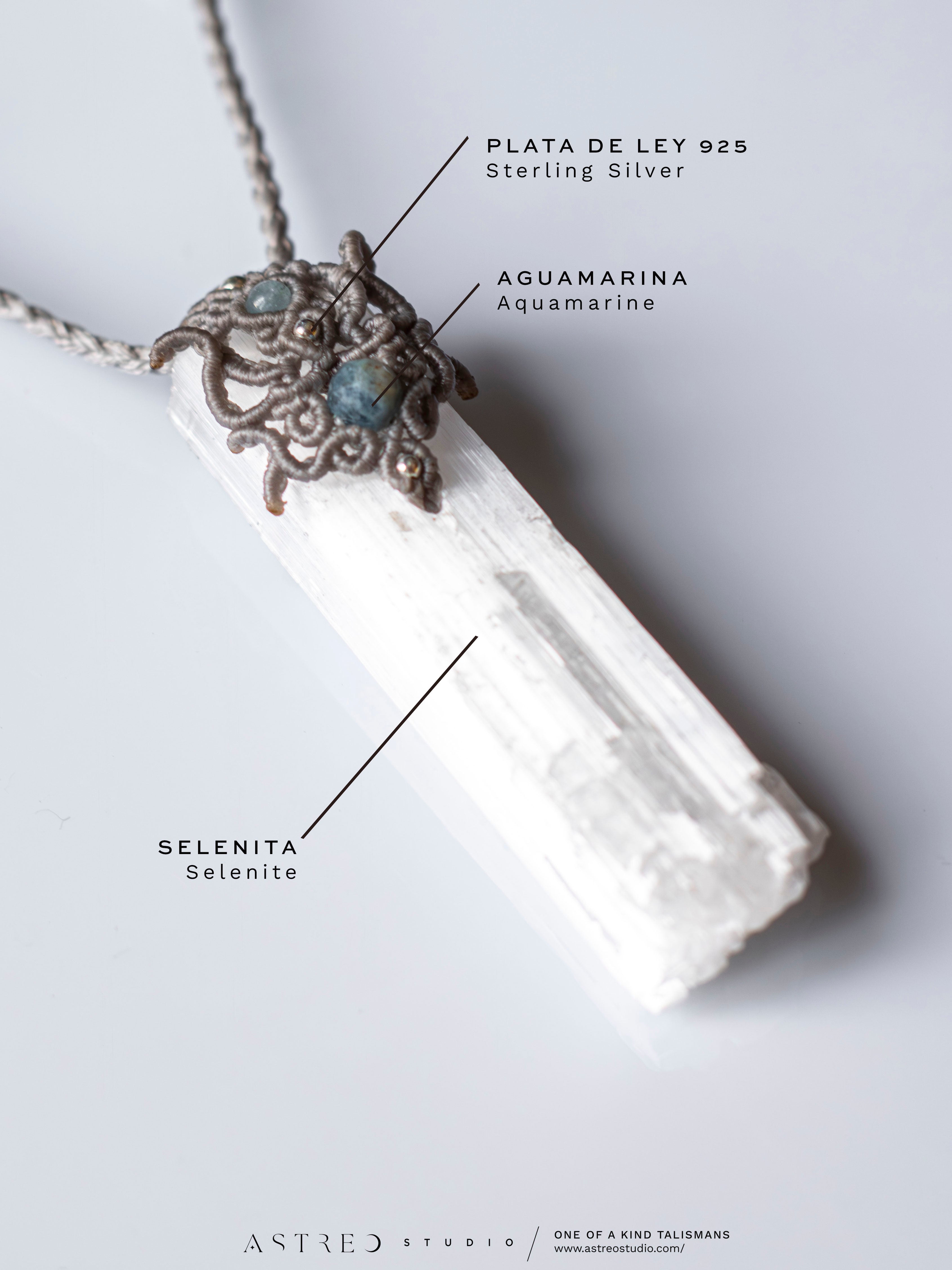 Macrame Labradorite Necklace XL 