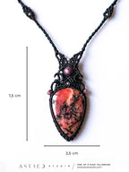 Collar Macrame Rodonita