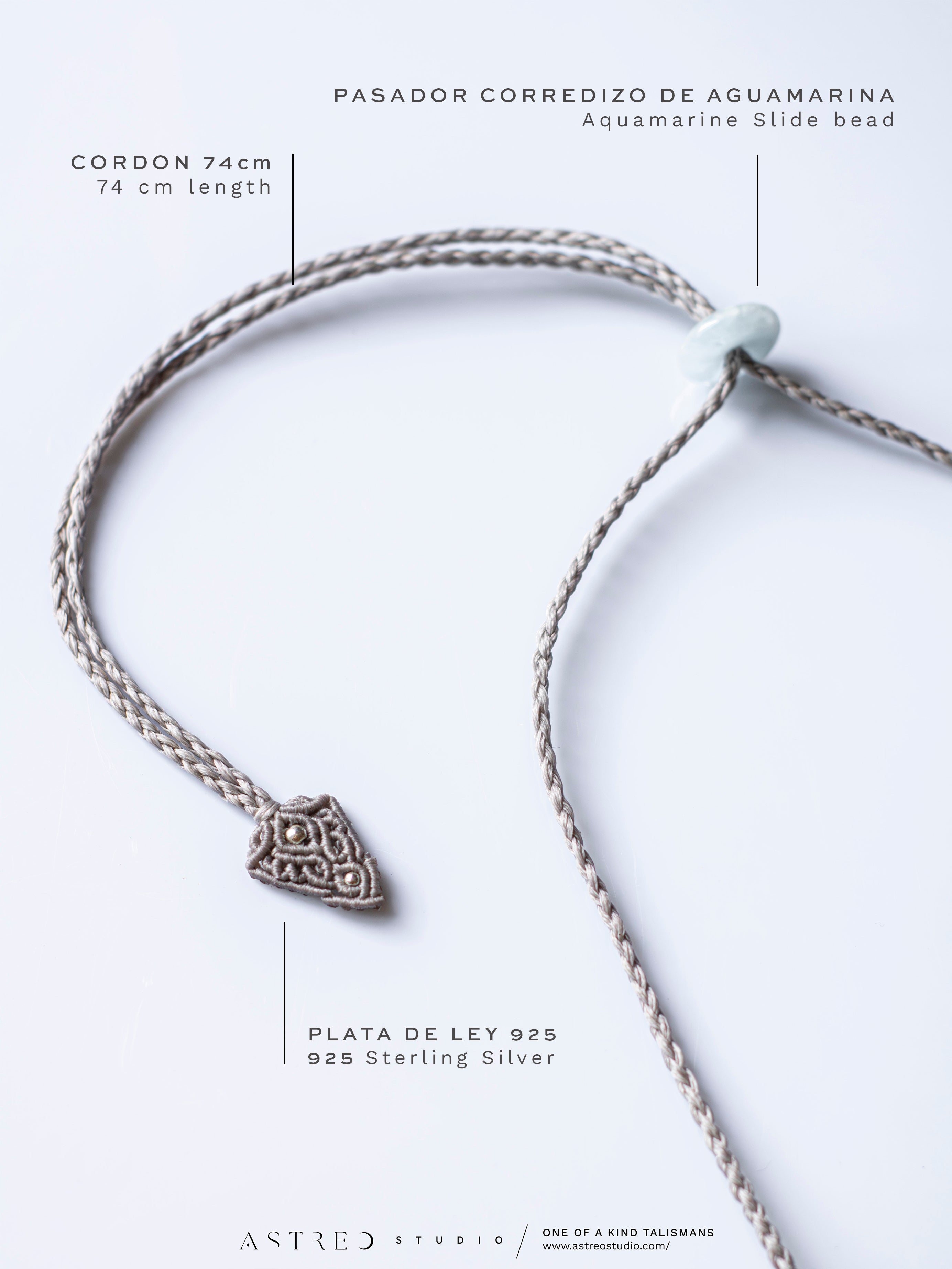Macrame Labradorite Necklace XL 