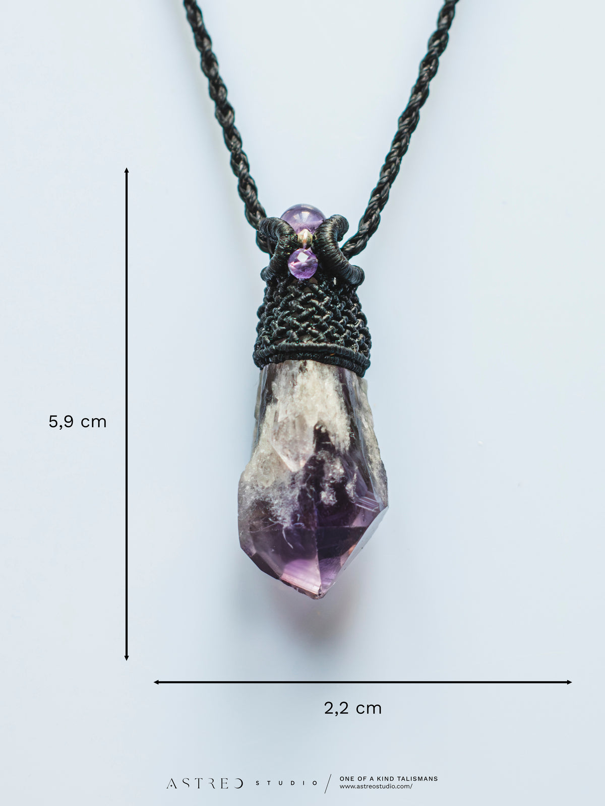 Amethist Macramé Ketting 