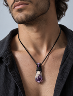 Amethist Macramé Ketting 