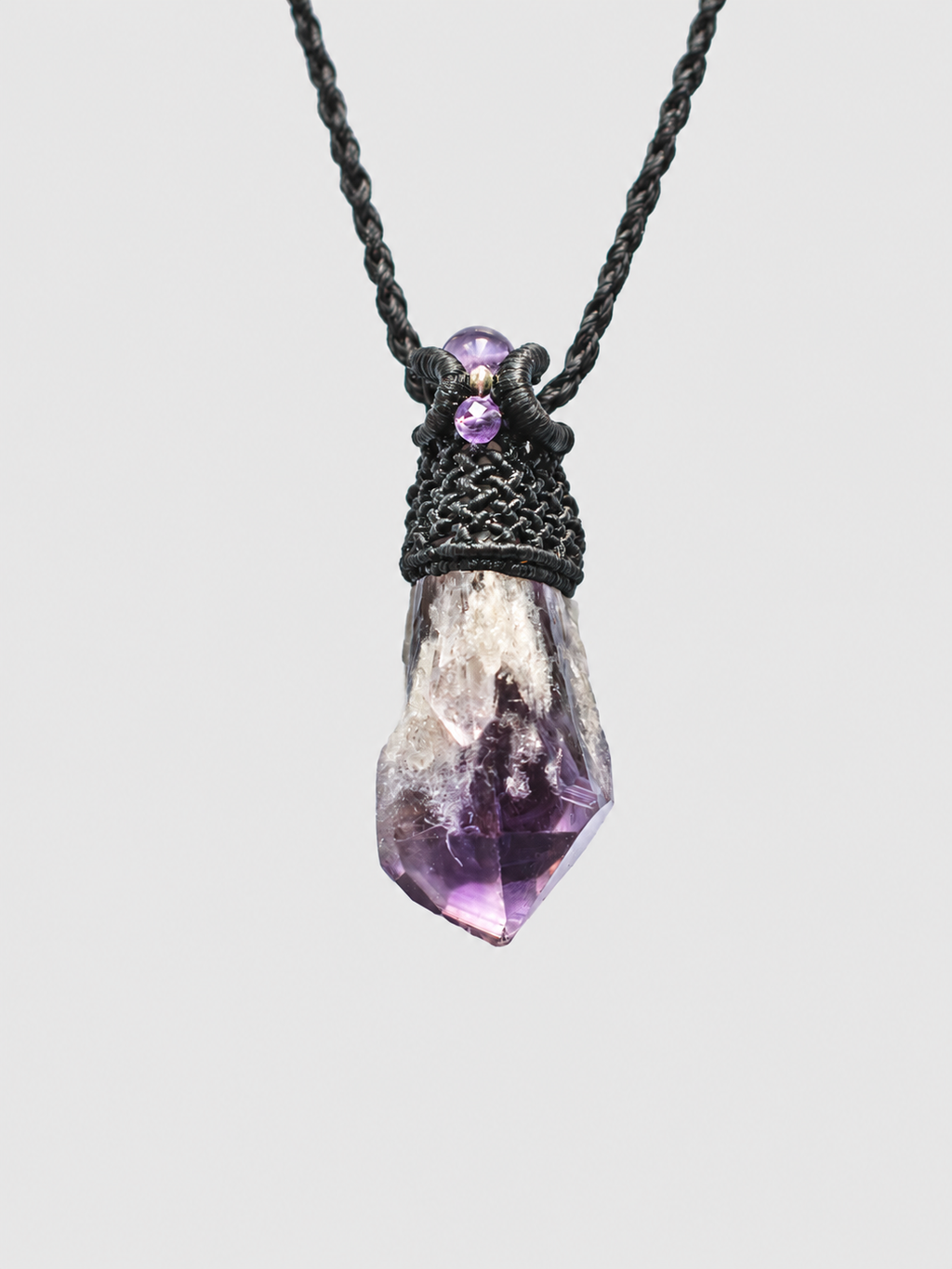 Amethist Macramé Ketting 