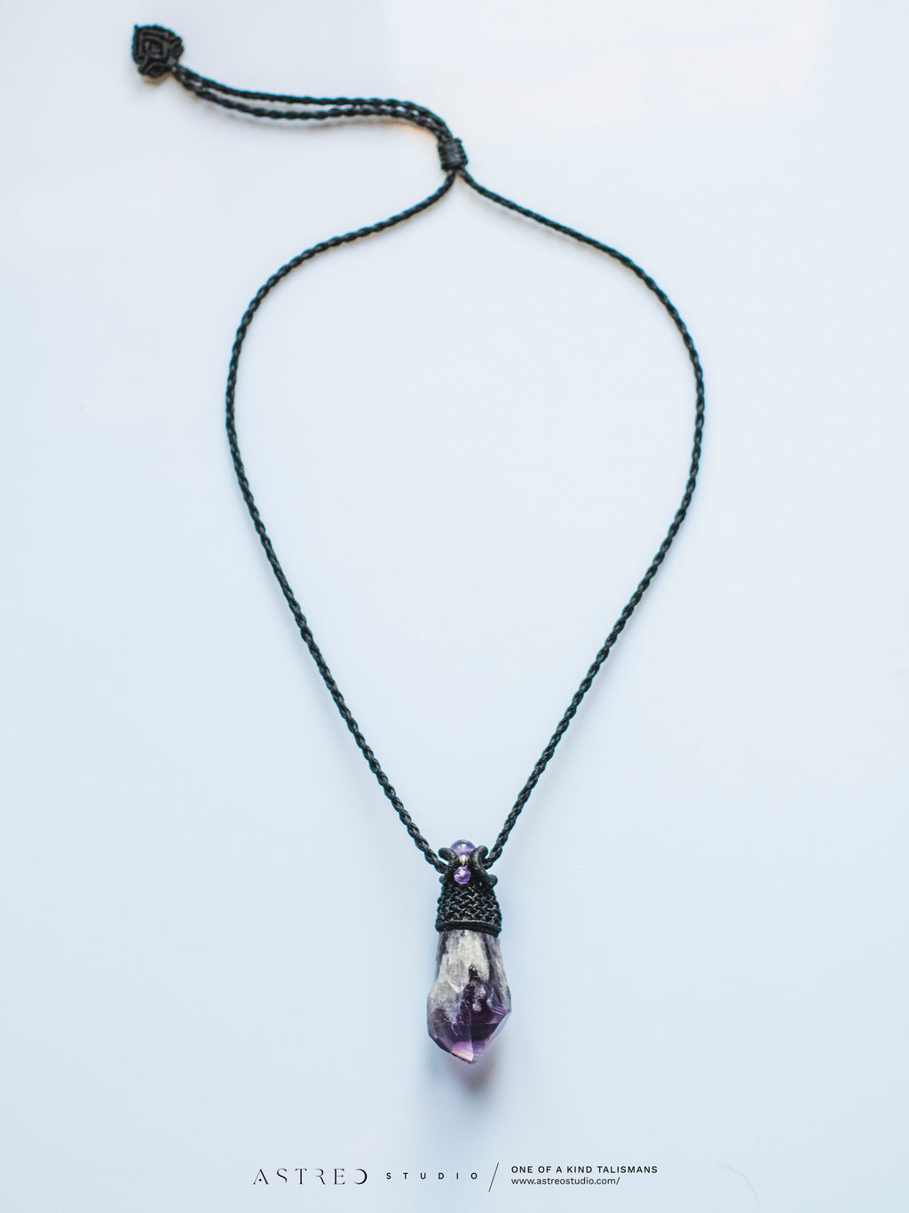 Amethist Macramé Ketting 