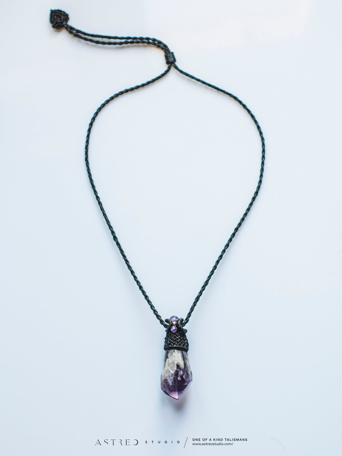Amethist Macramé Ketting 
