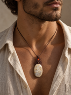 Labradoriet Macramé Ketting 
