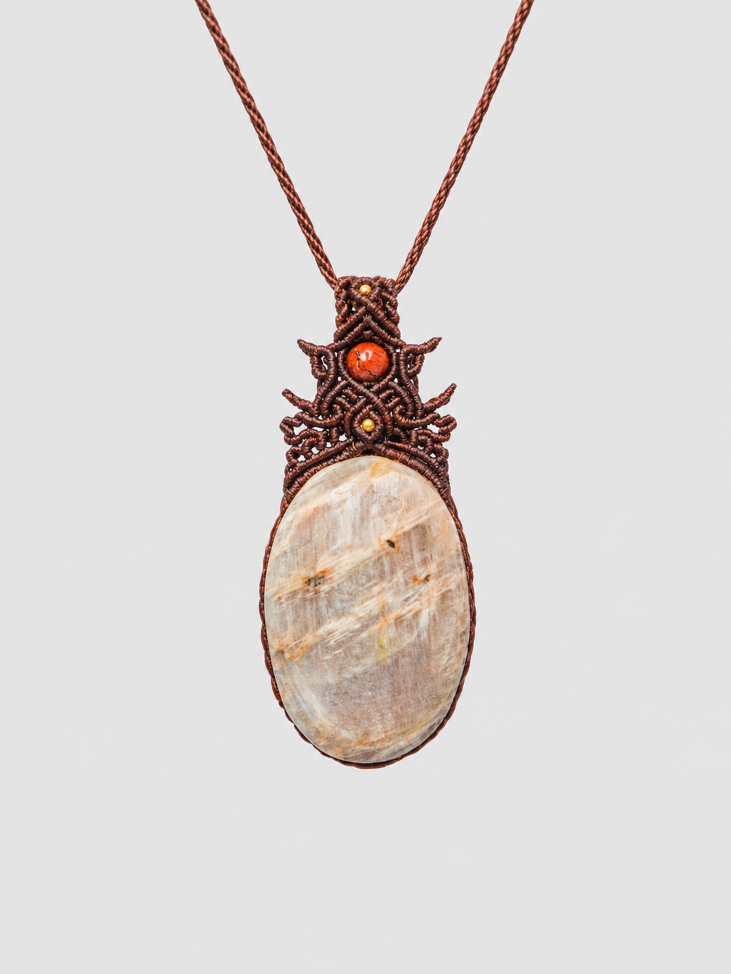 Labradoriet Macramé Ketting 