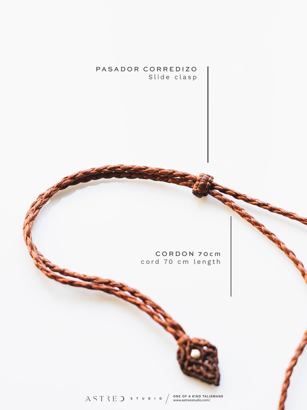 Collar Macrame Labradorita Azul A++