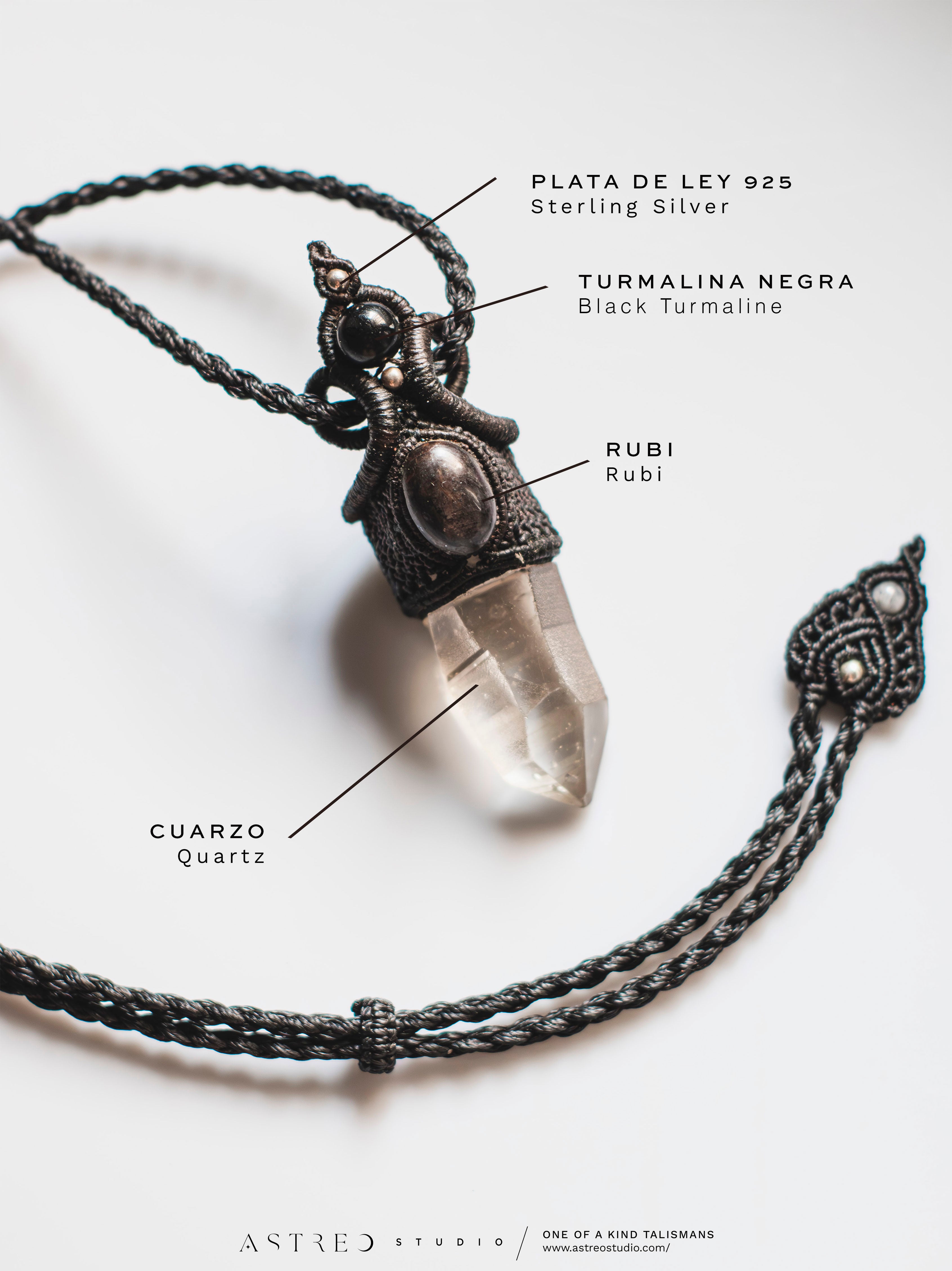 Smoky Quartz Macrame Necklace