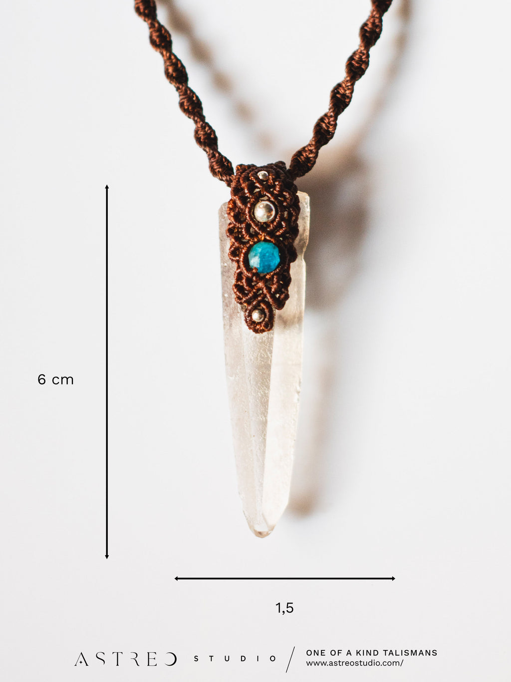Smoky Quartz Macrame Necklace
