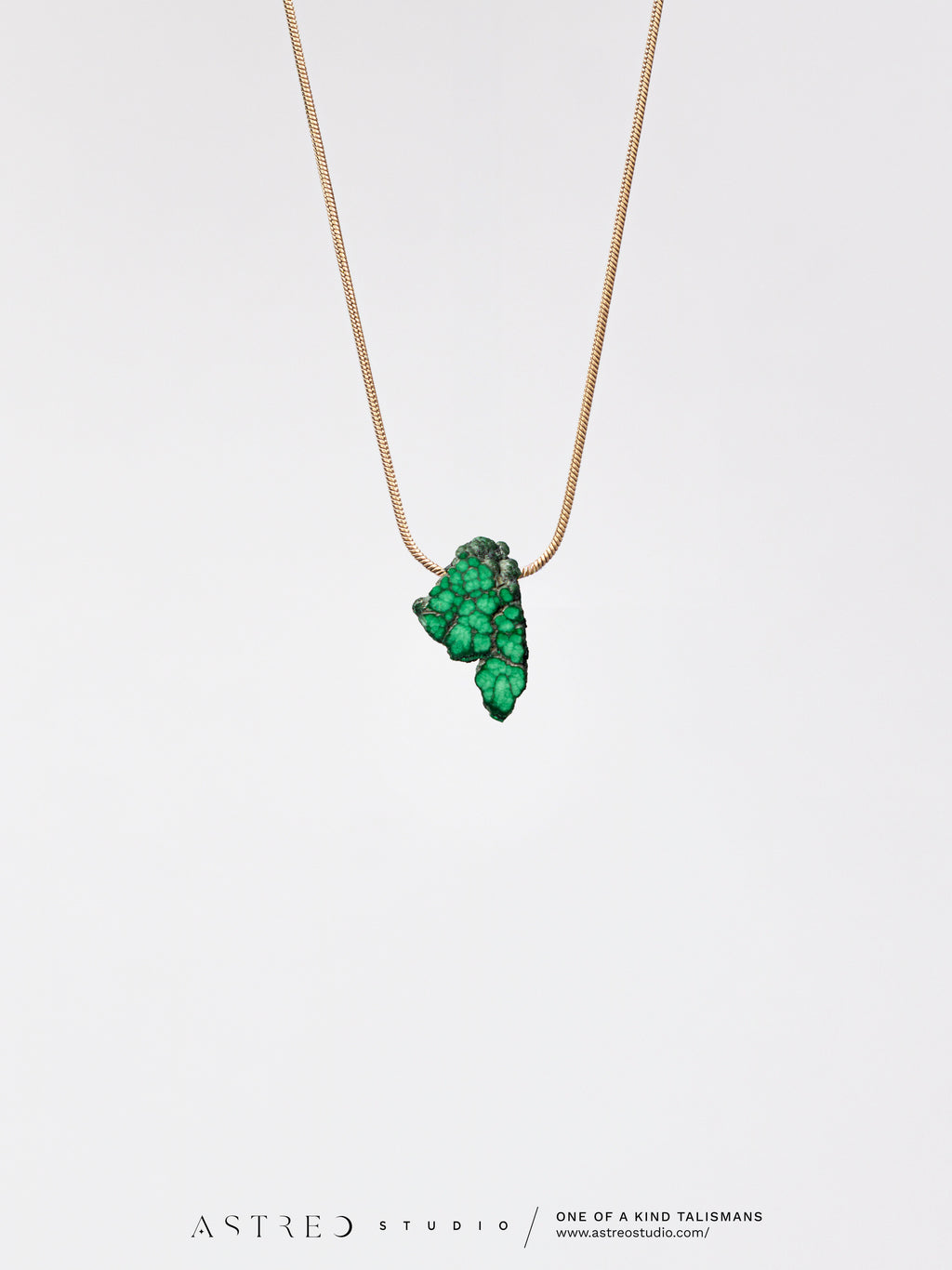 Collar Cadena con Malaquita