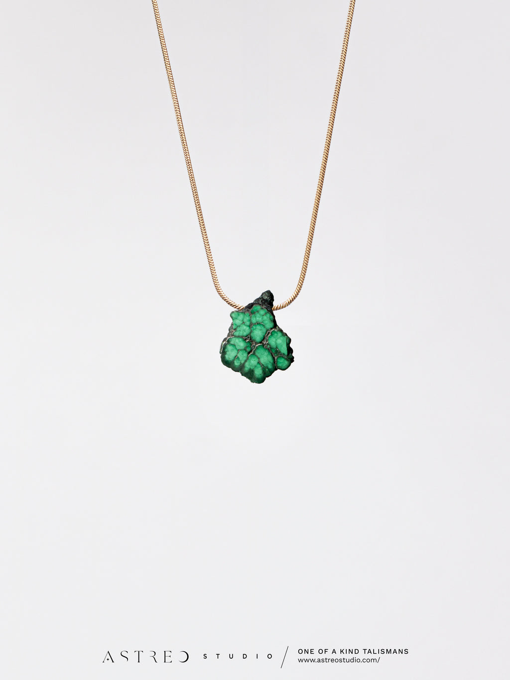 Collar Cadena con Malaquita