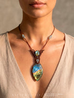 Collar Macrame Labradorita Multi