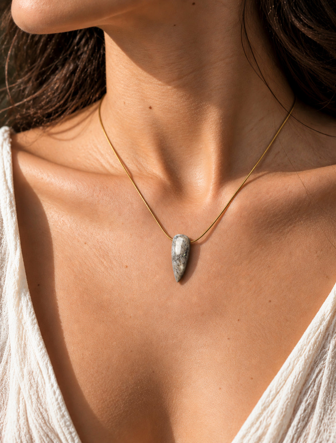 Collar Cadena con Agata Dendritica