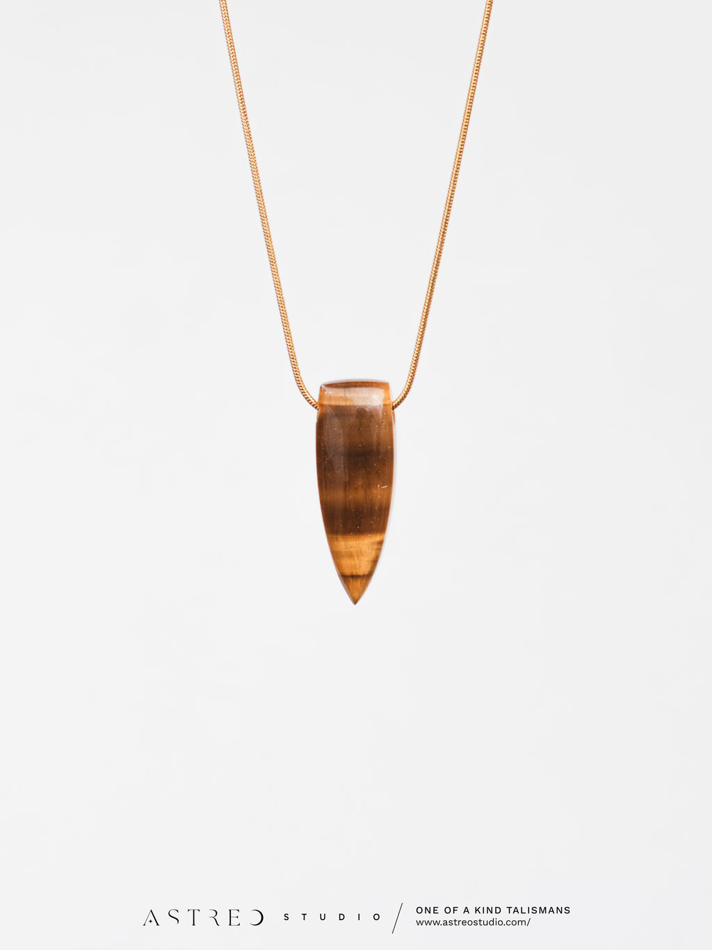 Ketting met tijgeroogmotief 