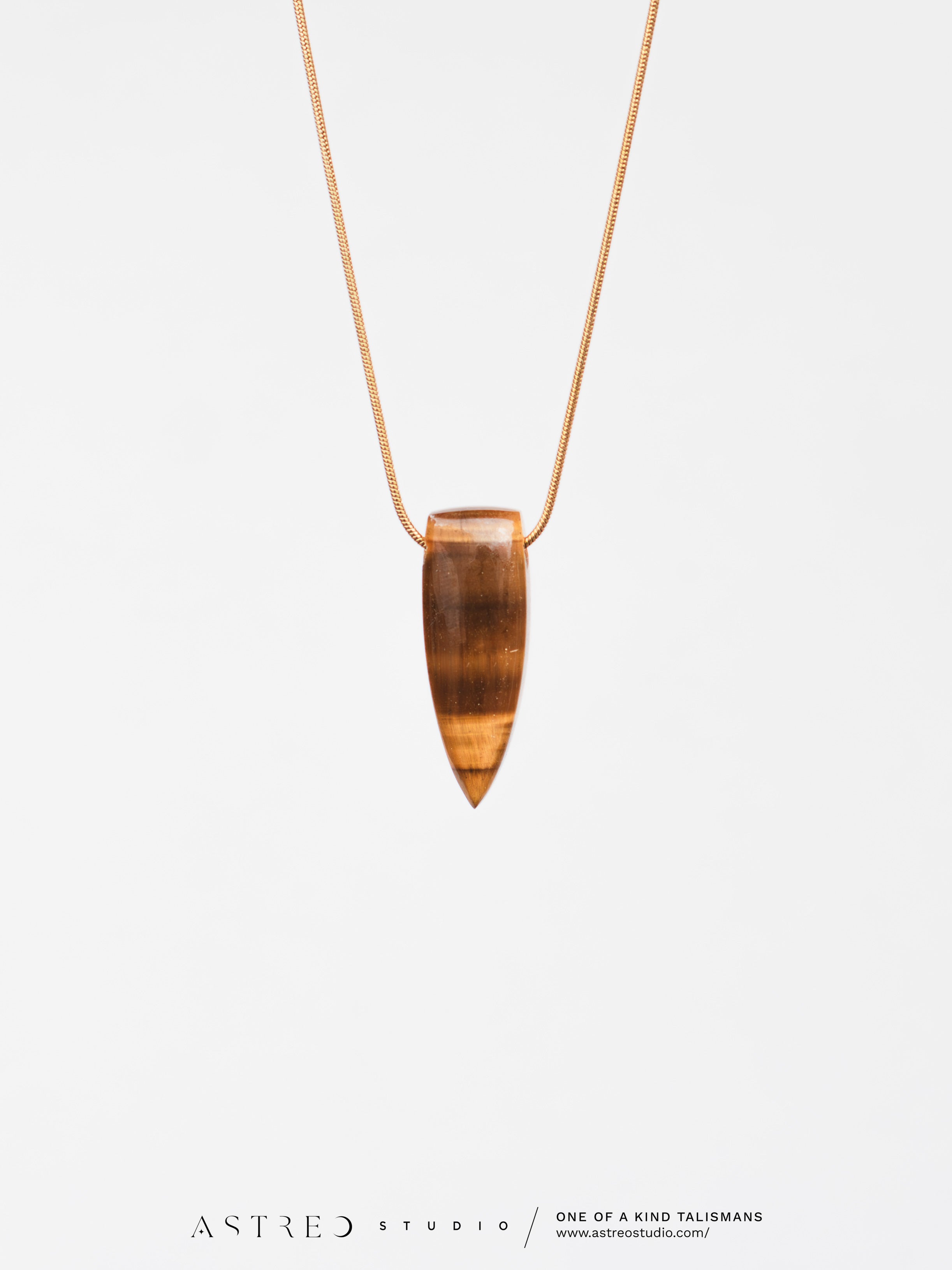 Ketting met tijgeroogmotief 