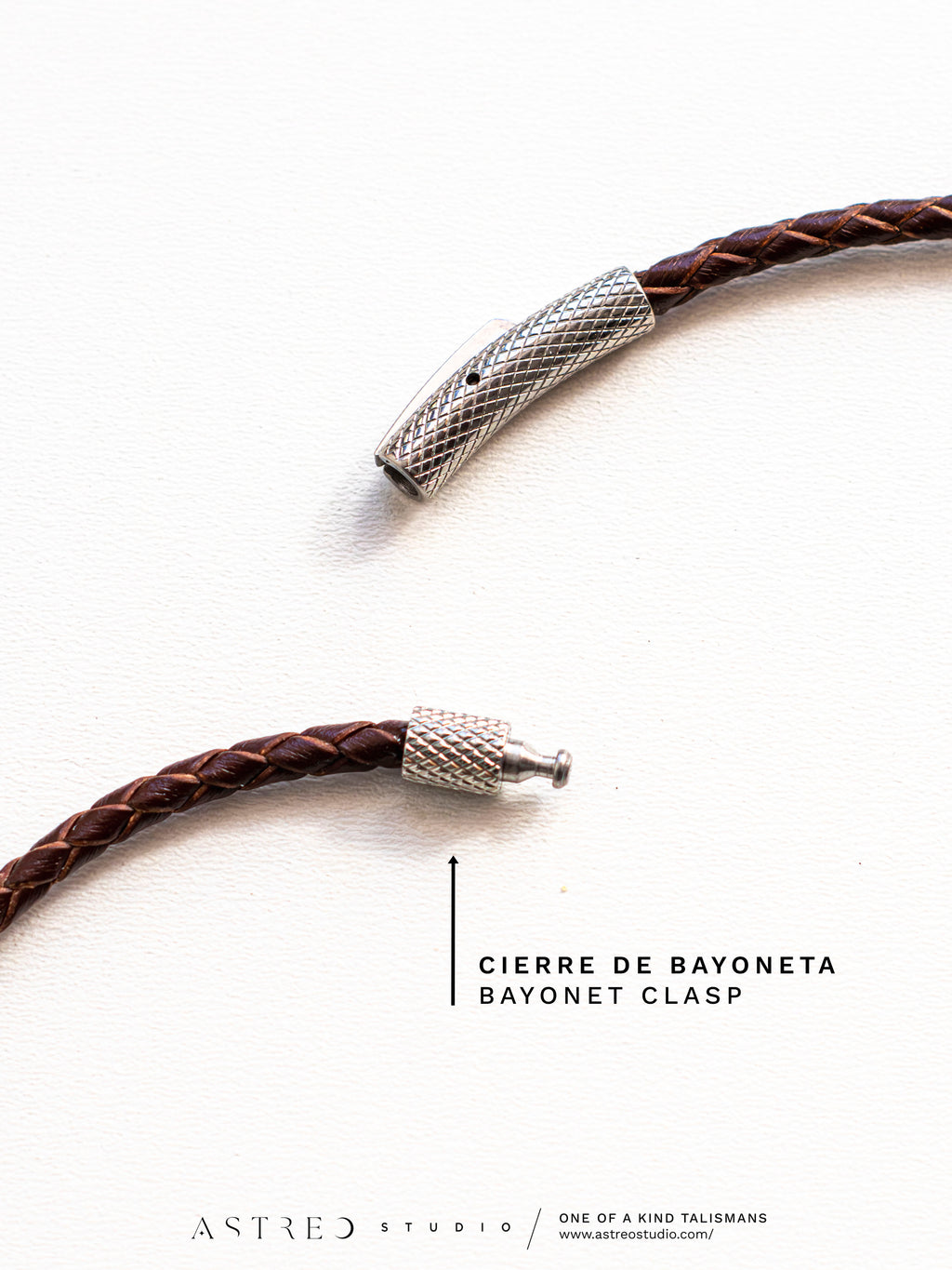 Macramé ketting Master Quartz IV: Plaatvormig met minerale insluitingen