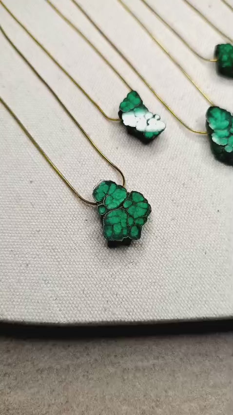 Collar Cadena con Malaquita