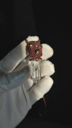 Macrame Necklace Master Quartz VI: Ghost with Amazonites.