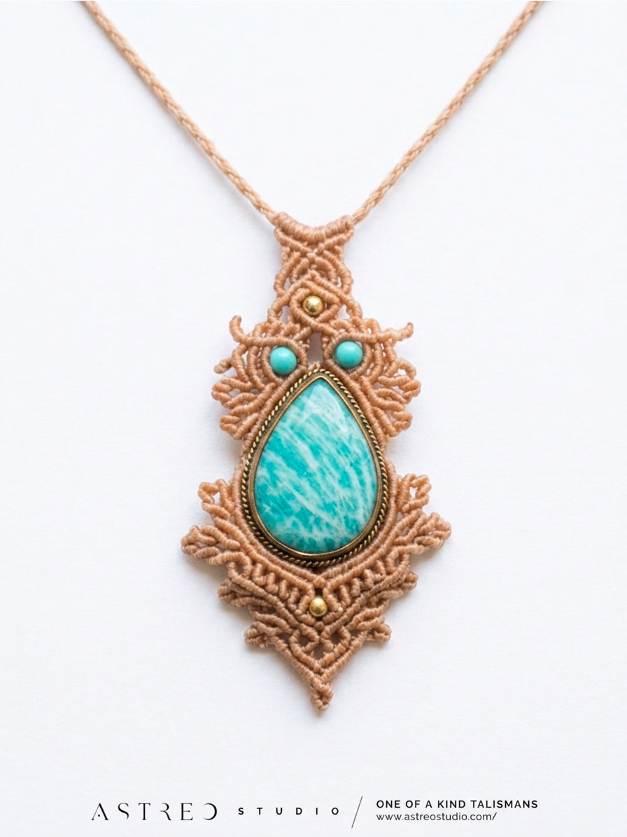 Collar Macramé Amazonita