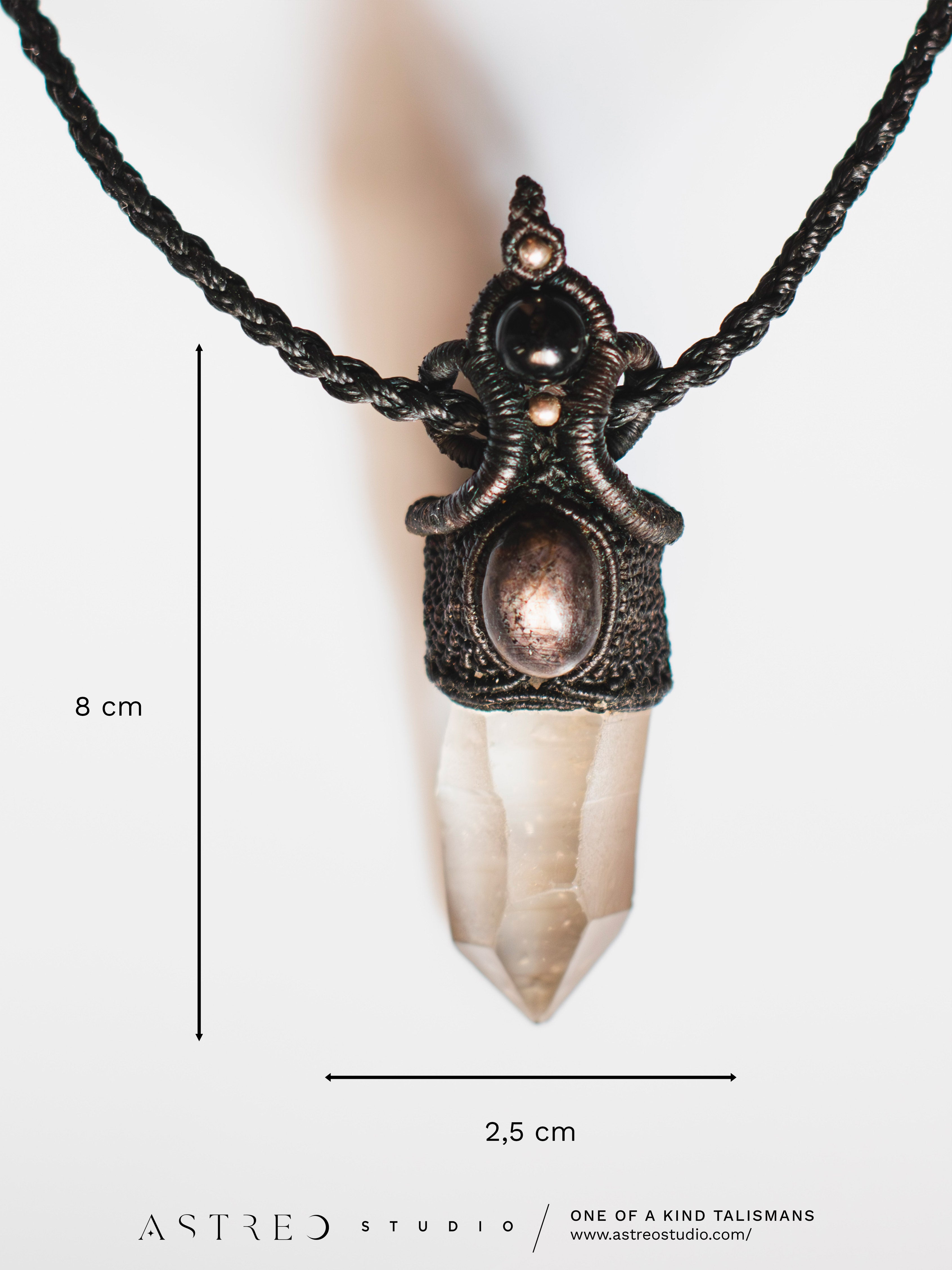 Smoky Quartz Macrame Necklace