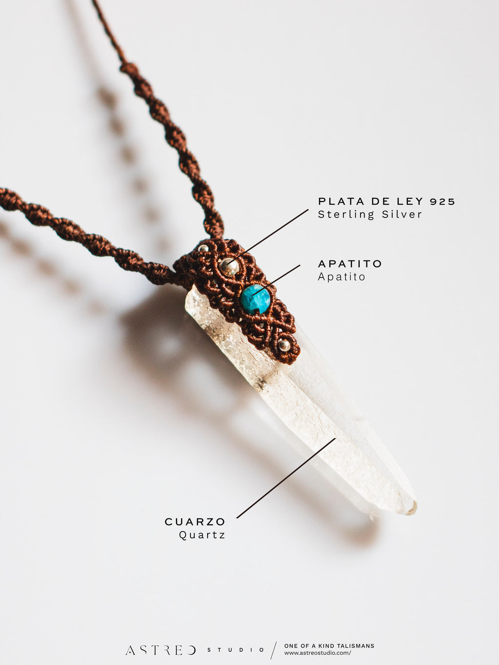 Smoky Quartz Macrame Necklace