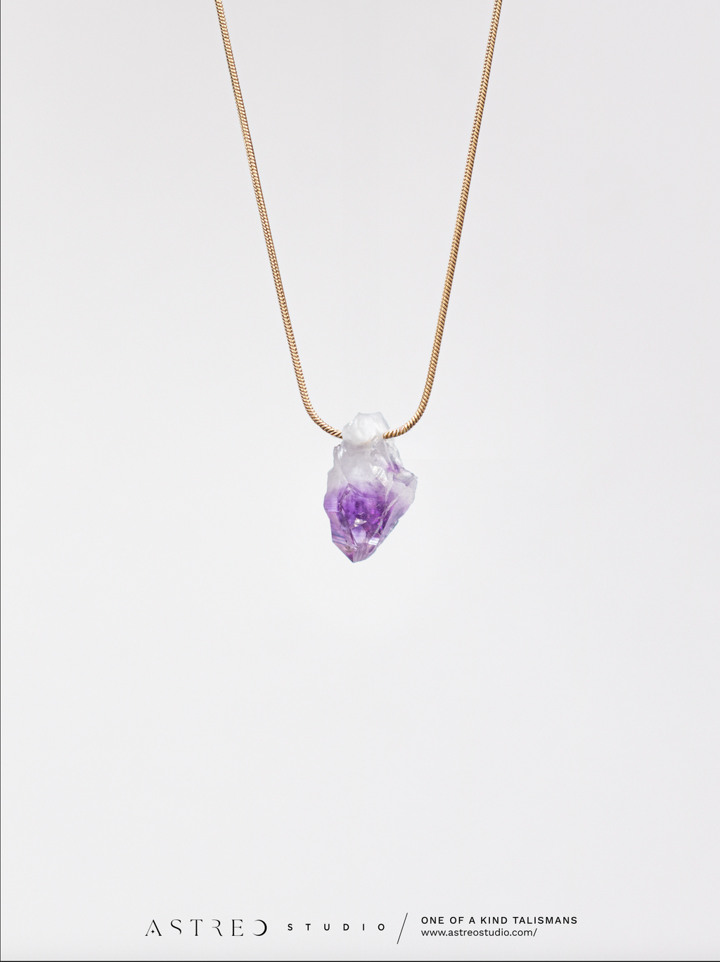 ULTIMA UNIDAD | Collar Cadena con Amatista Bruto