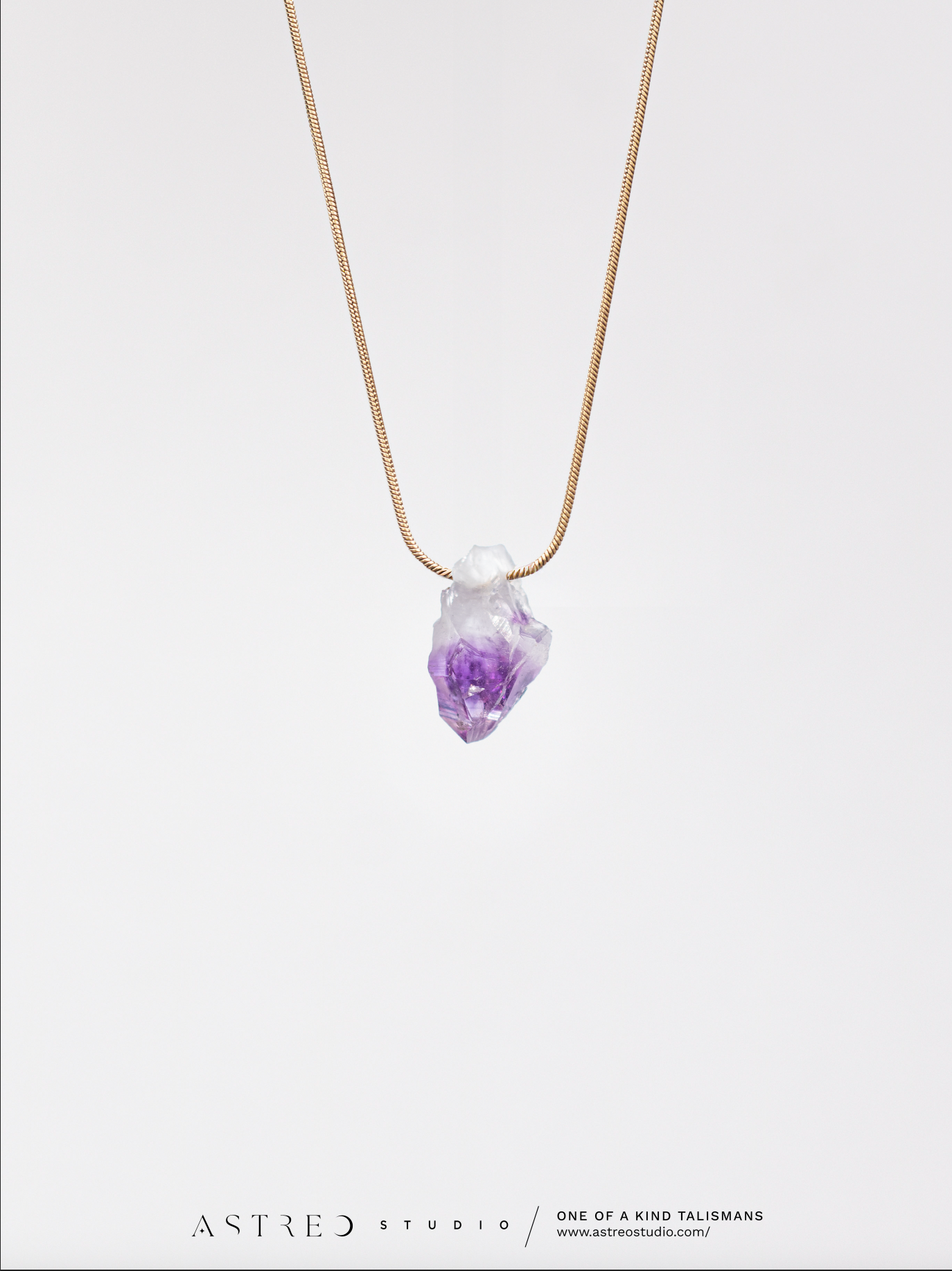 ULTIMA UNIDAD | Collar Cadena con Amatista Bruto