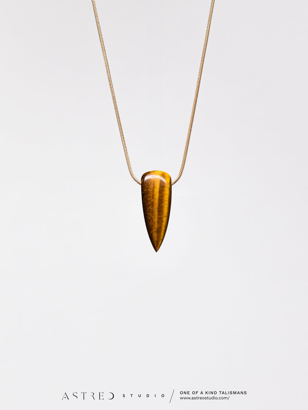 Ketting met tijgeroogmotief 