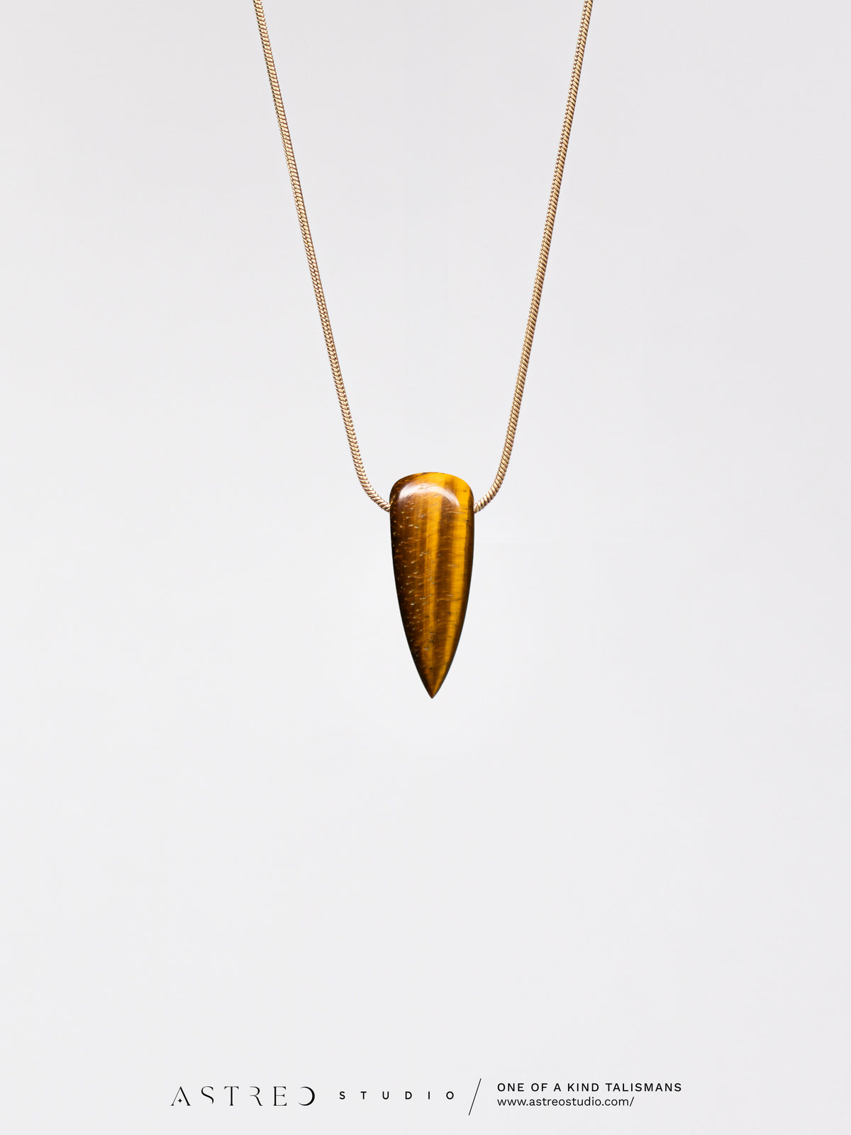 Ketting met tijgeroogmotief 