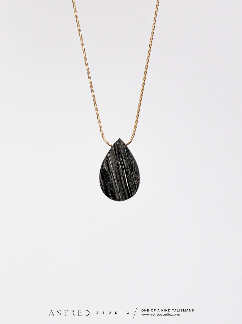 Zwarte Toermalijn Macramé Ketting 