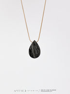 Zwarte Toermalijn Macramé Ketting 
