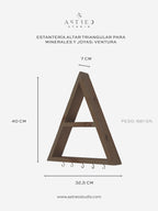 Estantería Altar Triangular para Minerales y Joyas: "Ventura"